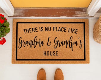 Grandma & Grandpa's House Doormat - Personalized Welcome Mat for Grandparents