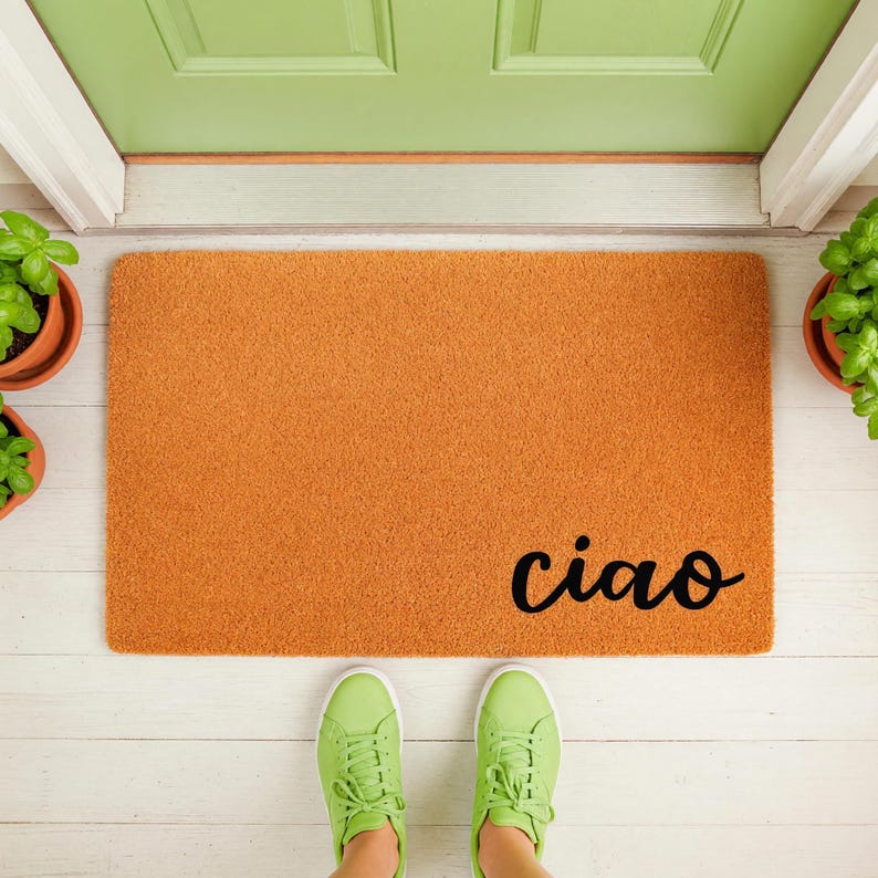 Ciao Doormat, Welcome Mat, Coir Doormat, Housewarming Gift, New Home Gift, Front Door Mat, Funny Doormats, Front Porch Closing image 8