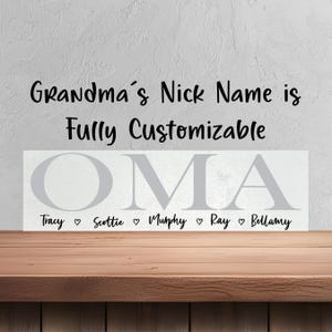 Oma Mother&#39;s Day Gift: Personalized Grandma Names (Farmhouse Design) 7414