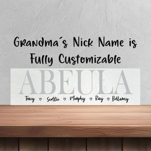 Personalized Gift for Abuela Mother&#39;s Day Gift for Abuela Mothers Day Gift for Abuela Sign  House Farmhouse Gifts for Mom 7414