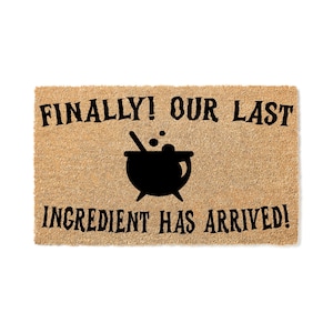Doormat Finally Our Last Ingredient has arrived - Bat Welcome Mat - Doormats - Pumpkin Decor - Halloween Doormat - Witchy Door Mat 4662**