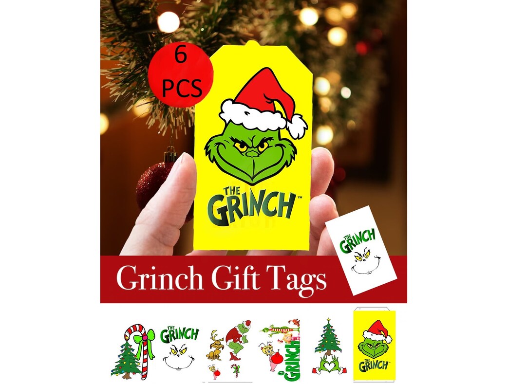 Merry Grinchmas Tags Holiday Gift Tag Template Printable - Etsy