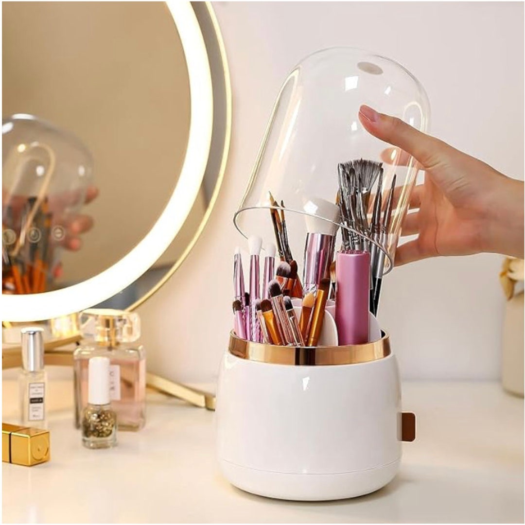 360 Rotating Makeup Brushes Organizer,lipstick and Eyebrow Pencil