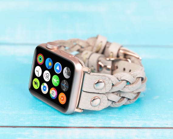 Handmade Leather Apple Watch Band: Stainless Steel Buckle  display picture 2