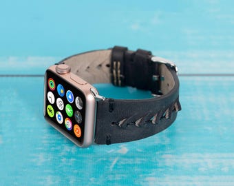 Correa de cuero para Apple Watch de 49 mm, 46 mm, 42 mm, 44 mm y 40 mm para mujer.