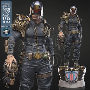 Judge Dredd Statue, Maßstab 1:6 und 1:10, hochwertige Resinfigur, bemalt oder unbemalt, Film-/Comic-Sammlung, 3D-gedrucktes Meisterwerk