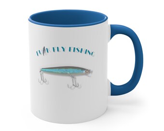 Taza de pesca con mosca, regalo de pesca con mosca, regalo de pesca, regalo para papá, regalo inteligente de pesca con mosca, taza de pesca, taza de pesca divertida, regalo para hermano