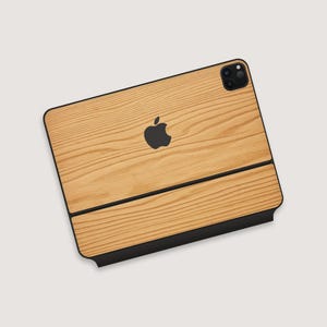 Natural Wood iPad Magic Keyboard Protective Skin | Classic Design Magic Keyboard for iPad Skin | Warm Texture iPad Magic Keyboard Cover