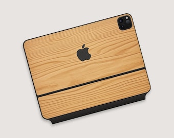 Natural Wood iPad Magic Keyboard Protective Skin | Classic Design Magic Keyboard for iPad Skin | Warm Texture iPad Magic Keyboard Cover