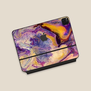 Abstract Lava iPad Magic Keyboard Skin | Purple Flow iPad Keyboard Decal | Fluid Art Magic Keyboard for iPad Pro Skin | iPad Creative Cover