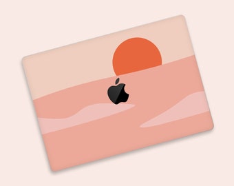 Relaxing Vibe MacBook Air Skin | Minimalist Design MacBook Top and Bottom Skin | Twilight Warmth MacBook Decal | MacBook Protective Film