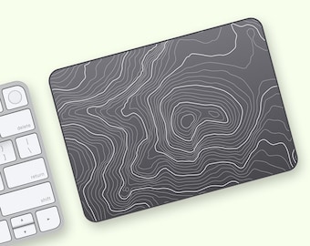 Topographic Map Magic Trackpad Protective Transparent Skin, Geological Grace Skin for Apple Magic Trackpad, Pure Contours Clear Skin