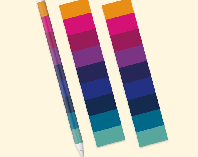 Color Block Apple Pencil Skin | Artistic Stripe Apple Pencil Wrap | Modern Palette Apple Pencil Accessory | Stylish Pencil Protective Skin