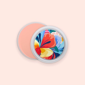 Floral Bloom 4 AirTag Skin, Aesthetics Skin for Apple AirTag, Apple Accessories, Colorful Floral Theme AirTag Decal, Scratch-Resistant