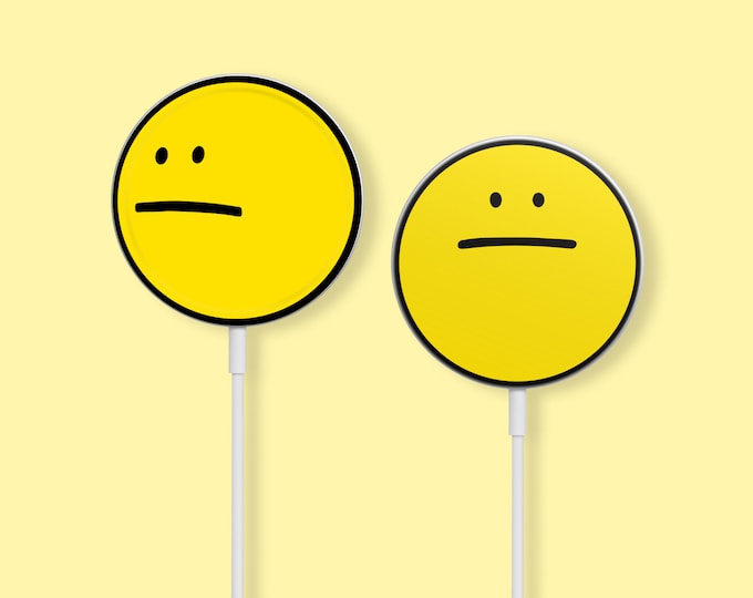 Yellow Face MagSafe Skin, MagSafe Decal Cover, Cartoon Funny Appearance with Protection, Scratch-Resistant, Apple Accessories