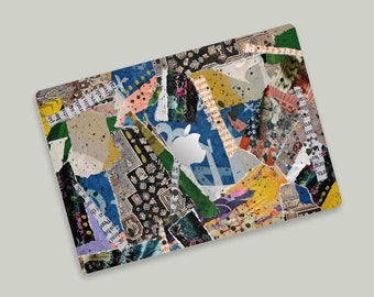 Collage Art Style MacBook Skin | Urban Graffiti Elements MacBook Decal | Artistic Newspaper Textures MacBook Protective Cover