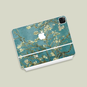 Van Gogh&#39;s Almond Blossoms iPad Magic Keyboard Skin | Romantic Spring Vibes iPad Keyboard Skin | Vintage Artwork iPad Magic Keyboard Decal