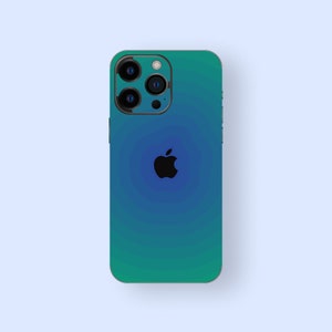 Azure Abyss iPhone Skin, iPhone 15 Pro Max Decal, iPhone Accessories, Stylish Geometric iPhone Decal, iPhone Scratch Protection with a Twist