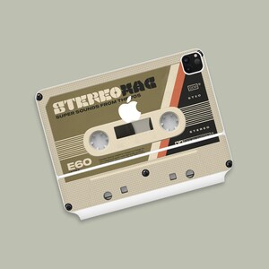 Retro Cassette Skin for Magic Keyboard for iPad | Vintage Tape Design iPad Magic Keyboard Skin | 70s Soundtrack iPad Magic Keyboard Decal