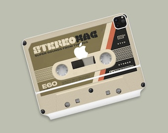 Retro Cassette Skin for Magic Keyboard for iPad | Vintage Tape Design iPad Magic Keyboard Skin | 70s Soundtrack iPad Magic Keyboard Decal