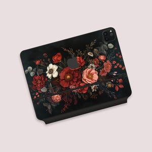 Romantic Bloom iPad Magic Keyboard Skin – Dark Garden Fine Art Wrap