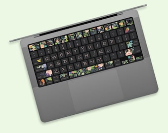 Floral Harmony MacBook Keyboard Stickers | Spring Fresh Decal for MacBook Keyboard | Vibrant Typing Accessory | Fresh Floral Keyboard Skin