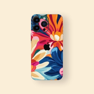 Floral Bloom 3 iPhone Decal, Aesthetics Skin for Apple iPhone, Apple Accessories, Colorful Floral Theme iPhone Skin, Scratch-Resistant