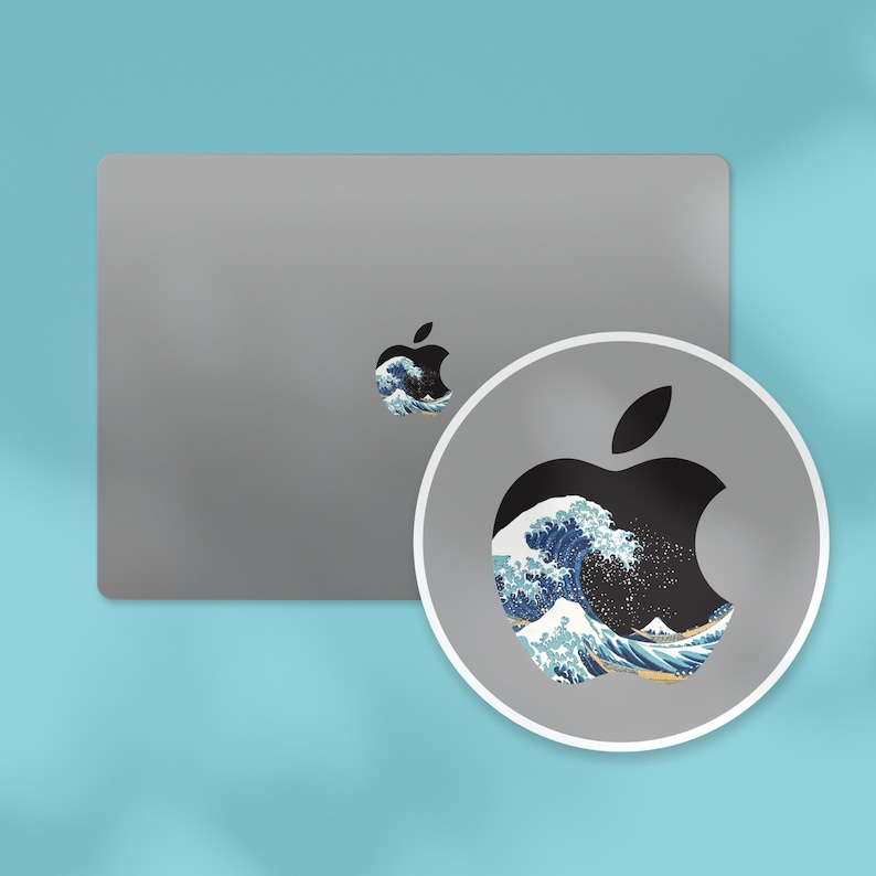 an image of an apple logo on a laptop