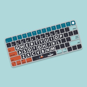 Sticker individuele toetsen met ruimtethema voor Magic Keyboard | Sticker magisch toetsenbord Stellar Navigation | Galactic Journey Magic Keyboard Skin
