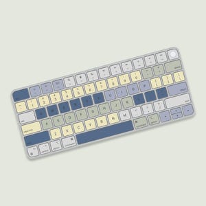 Subtiele koude kleurverschuivingssleutelstickers voor Magic Keyboard | Sticker Tranquil Tones Magic Keyboard | Beschermende skin voor Soft Spectrum Magic Keyboard