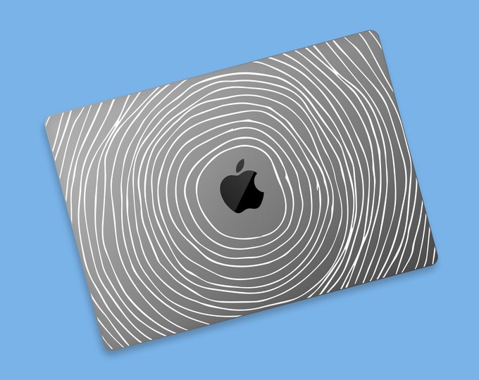Ripple Effect MacBook Skin | Transparent Design Emphasizing Apple Logo | MacBoo Pro Skin, Decal | Protect & Style with Easy Application