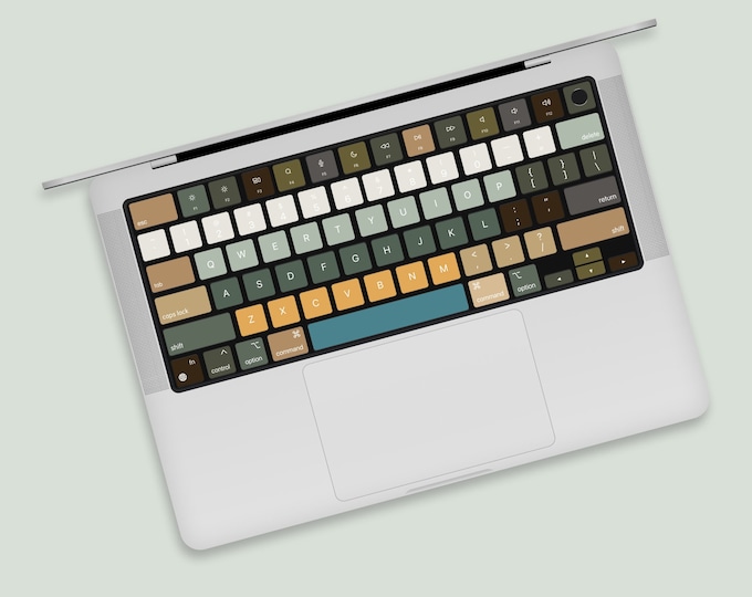 Retro Typewriter MacBook Keyboard Sticker | Vintage Keyboard MacBook Skin | Chic Layout MacBook Pro Keyboard Skin | Stylish Typing Keyboard