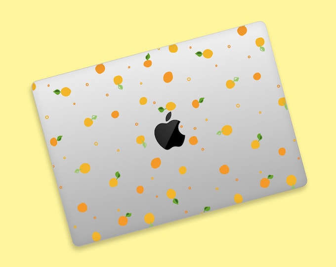 Citrus Breeze MacBook Pro Clear Skin | Aesthetics Skin for Apple MacBook Pro 13,14,16 and Air 13,15 | Laptop Transparent Decal