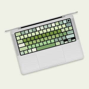 Green Gradient MacBook Keyboard Sticker | Spring Vibes MacBook Air Keyboard Decal | Nature Inspired Mac Accessory | MacBook Keyboard Sticker