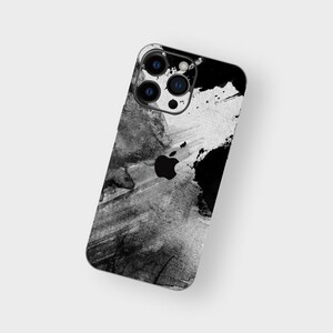 Ink Splash Effekt iPhone Schutzhülle | Abstrakte Kunst iPhone Skin | Monochrome Design iPhone Hülle | Schwarz und weiß iPhone Theme Skin
