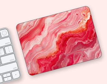 Roter Marmor Textur Magic Trackpad Skin | Magic Trackpad Cover | Trackpad Wrap mit Lava-ähnlicher Textur