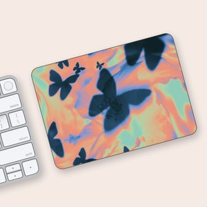 Butterfly Silhouette Design Apple Magic Trackpad Skin | Psychedelic Colors Apple Trackpad Decal | Dreamy Aesthetic Magic Trackpad Wrap