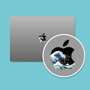 an image of an apple logo on a laptop