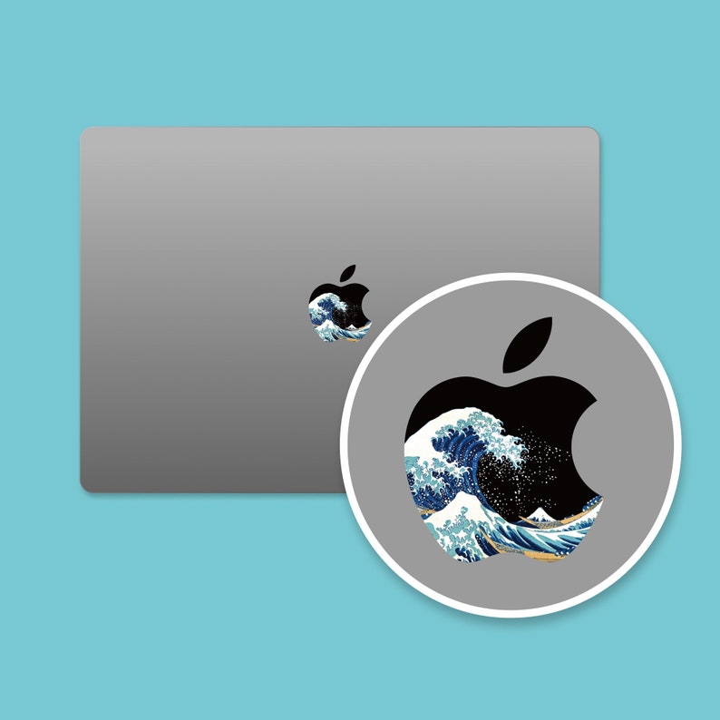 an image of an apple logo on a laptop