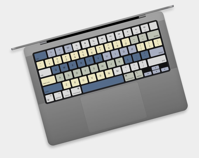 Vintage Typewriter MacBook Keyboard Skin | Antique Keys Stickers | Retro MacBook Keyboard Decal | Retro Chic MacBook Keyboard Key Stickers