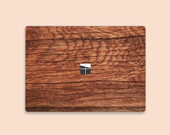 Classic Walnut Surface Book Skin | Woodgrain Texture Surface Laptop Decal | Authentic Wooden Feel Skin | Traditional Lumber Pattern Decal