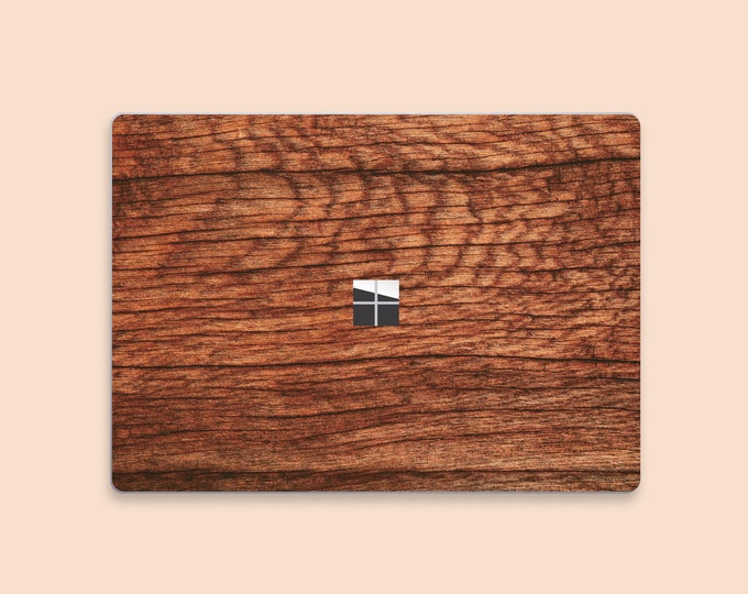 Classic Walnut Surface Book Skin | Woodgrain Texture Surface Laptop Decal | Authentic Wooden Feel Skin | Traditional Lumber Pattern Decal