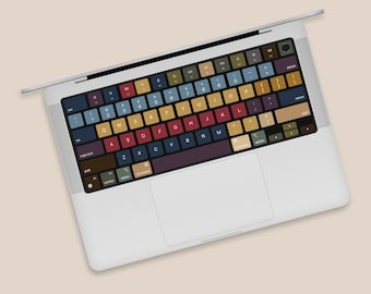Retro Vibe MacBook Keyboard Skin | Fashionable Pattern MacBook Keyboard Sticker | Nostalgic Style Keyboard Decal for MacBook | Keys Sticker