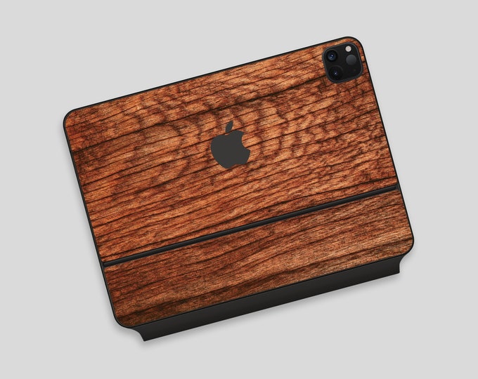 Classic Wooden Texture Skin for Magic Keyboard for iPad Pro | Warm Rustic Wood Grain iPad Magic Keyboard Decal | Vintage Timber iPad Skin