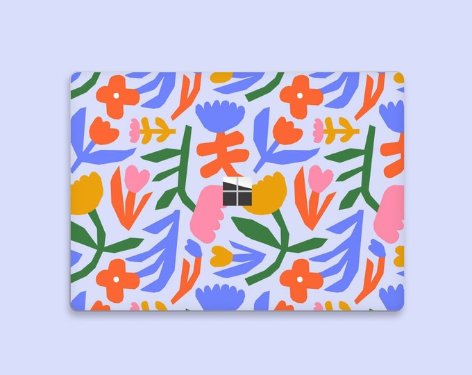 Floral Dance Surface Book Skin | Spring Theme Surface Laptop Decal | Blossoming Pattern Surface Skin | Nature Inspired Surface Book Skin