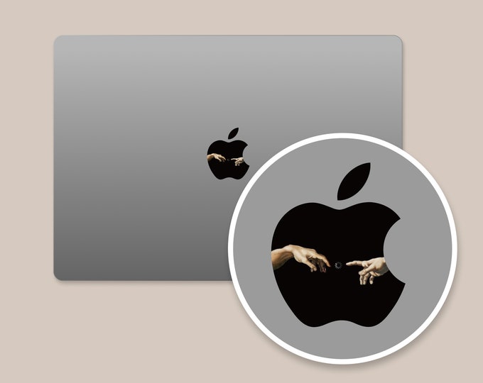 Michelangelo's Loading MacBook Apple Logo Sticker for Fun | Creation Touch Apple Logo Sticker for MacBook | Adam's Apple Logo Sticker