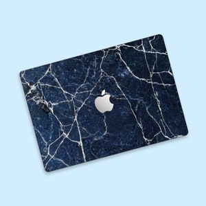 Oceanic Marble MacBook Pro Skin | Chic Marble Veins MacBook Decal | Classic Marble Elegance Laptop Protective Film | Nautical Style Cover