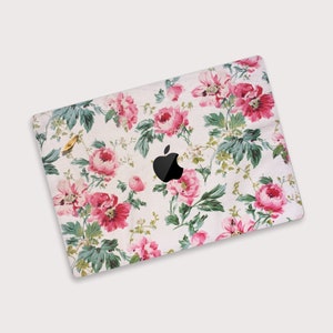 Floral Elegance & Vintage Floral Art MacBook Air Skin | Blooming Peony MacBook Skin | Nature's Canvas Designer MacBook Pro Decal