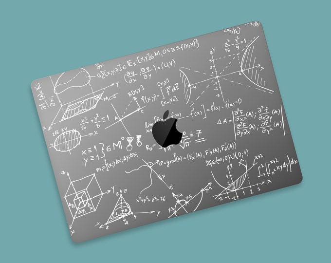 MacBook Academic Flair with Algorithm Art Clear Skin, Show off Your MacBook with Smart Academic Patterns, Mathematical Design