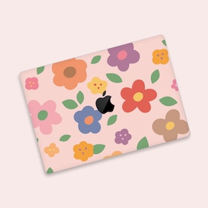 Warm Florals MacBook Pro Skin | Non-transparent, Cozy Flower Design | Protection with Style | MacBook Decal